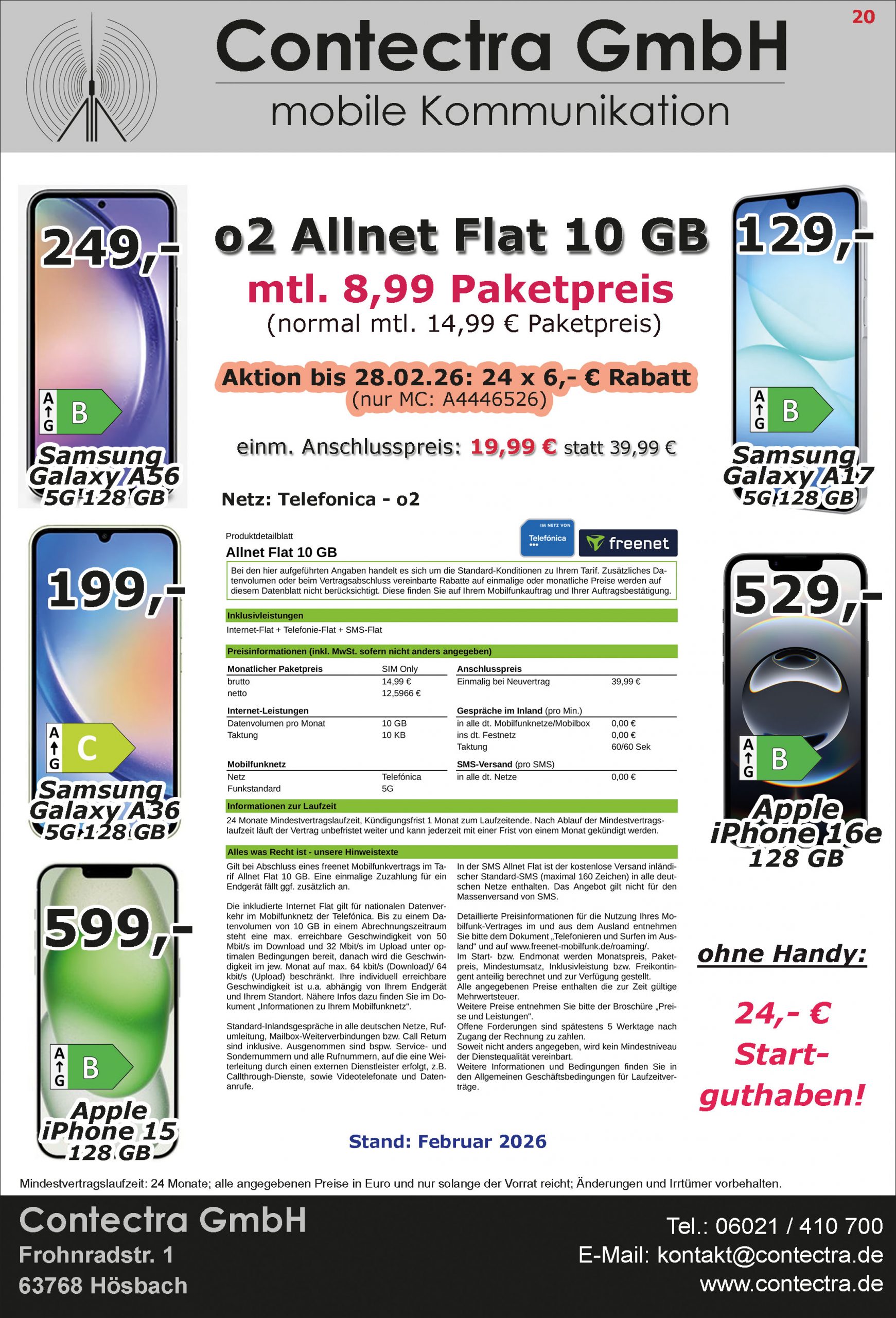o2 Allnet Flat 10 GB 8,99 € Feb 26 Kopie