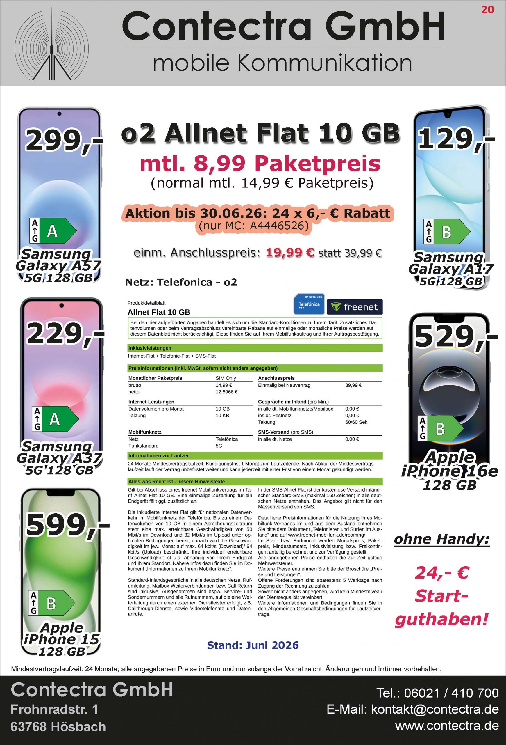 o2 Allnet Flat 10 GB 8,99 € Juni 2026 Kopie