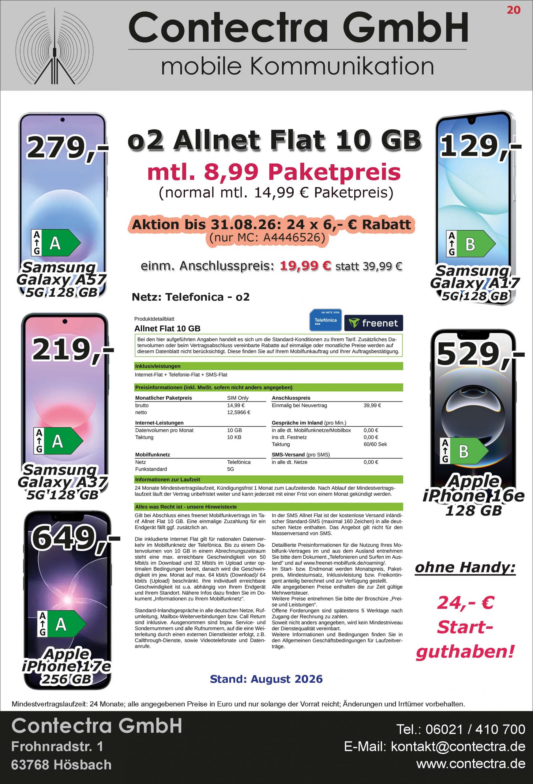 o2 Allnet Flat 10 GB 8,99 € Aug 2026 Kopie